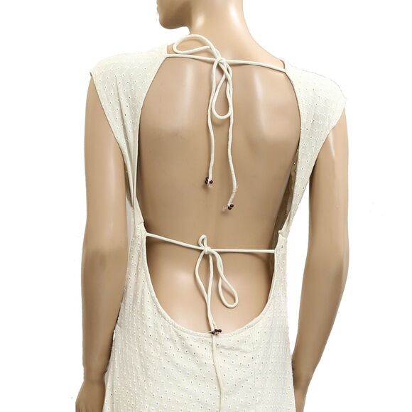 Free People Free-est Eventide Midi Dress Eyelet Embroidered Resort XL NEW 282646 - Picture 10 of 11